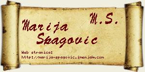 Marija Špagović vizit kartica